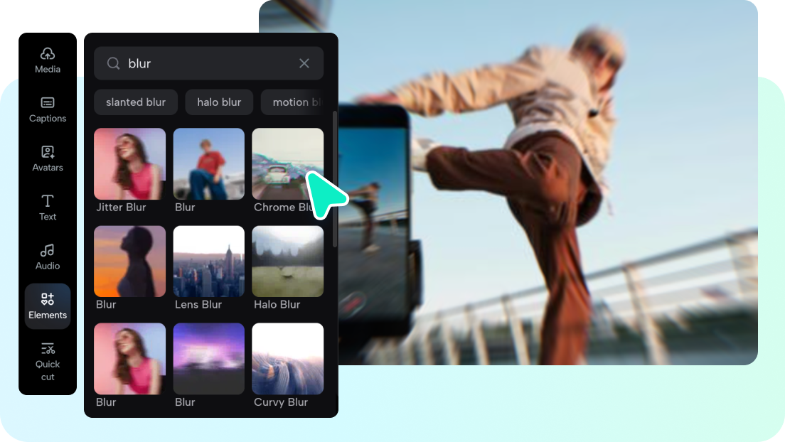 Làm mờ video với các hiệu ứng khác nhau